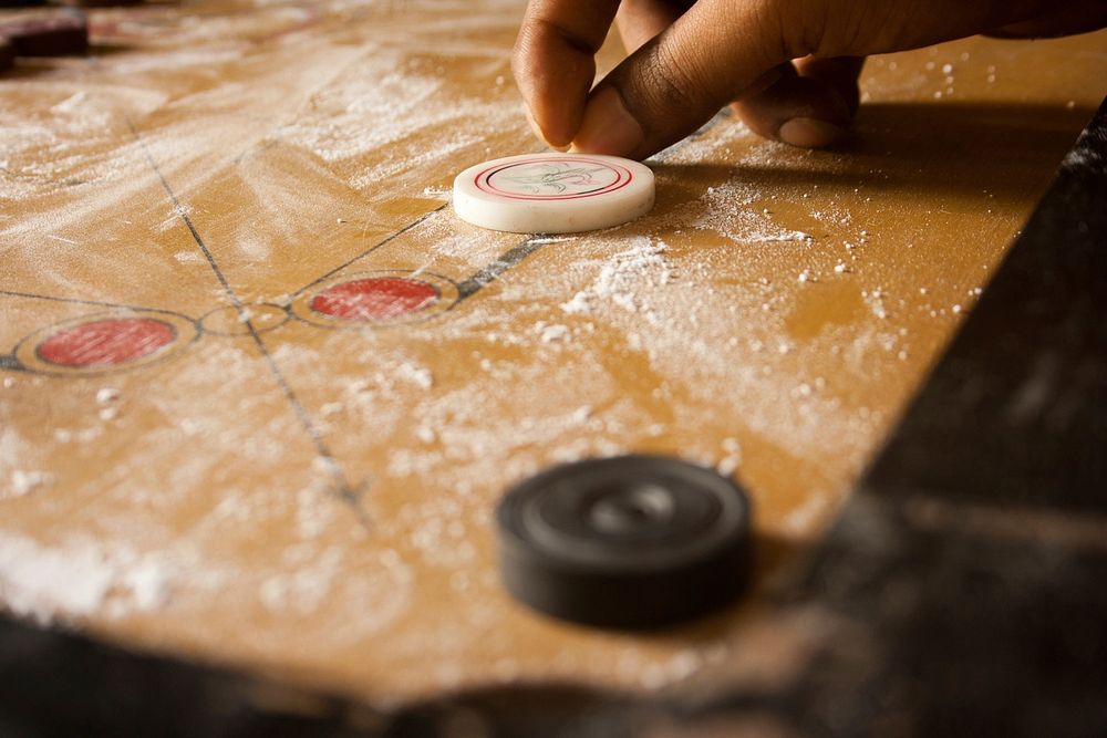 Carrom board game. Free public domain CC0 photo.