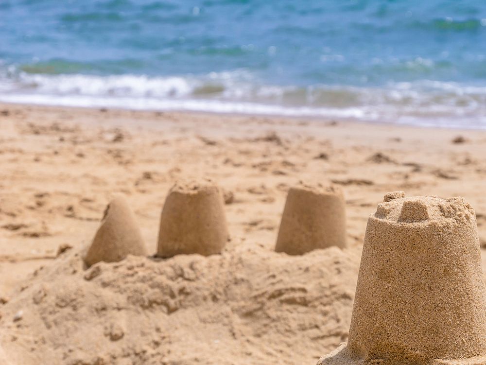 Castle beach sand. Free public domain CC0 image.