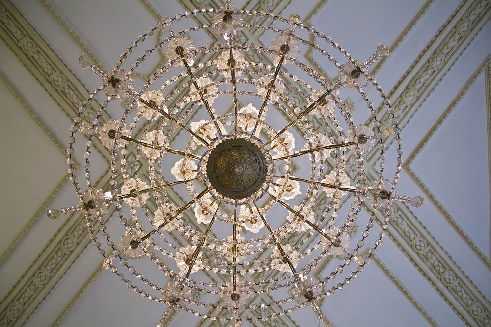 Beautiful chandelier interior decoration. Free public domain CC0 image.