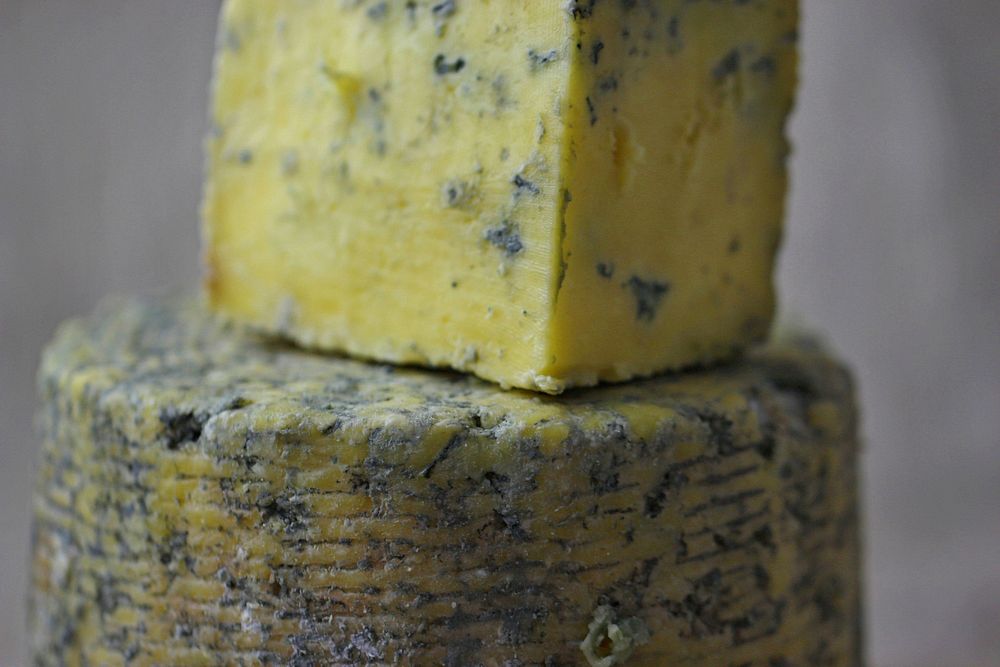 Stacked blue cheese. Free public domain CC0 photo.