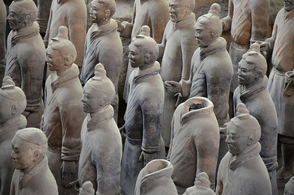 Terracotta Army at Emperor Qinshihuang's Mausoleum Site in China. Free public domain CC0 photo.