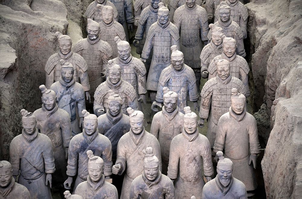 Terracotta Army at Emperor Qinshihuang's Mausoleum Site in China. Free public domain CC0 photo.