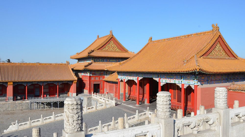 Temple in Beijing, China. Free public domain CC0 image.