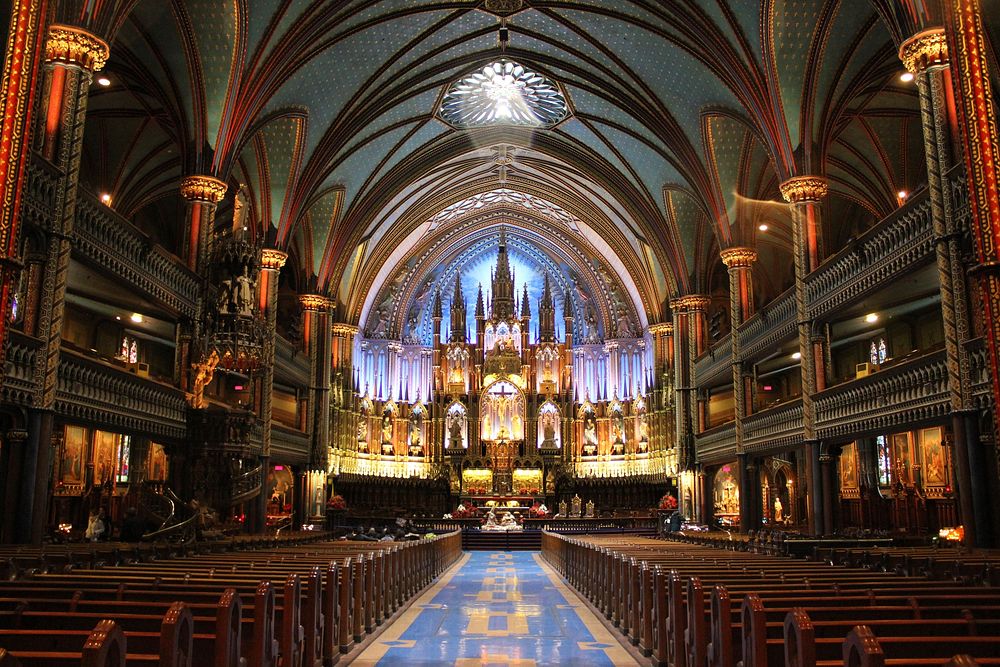 Beautiful church interior. Free public domain CC0 photo.