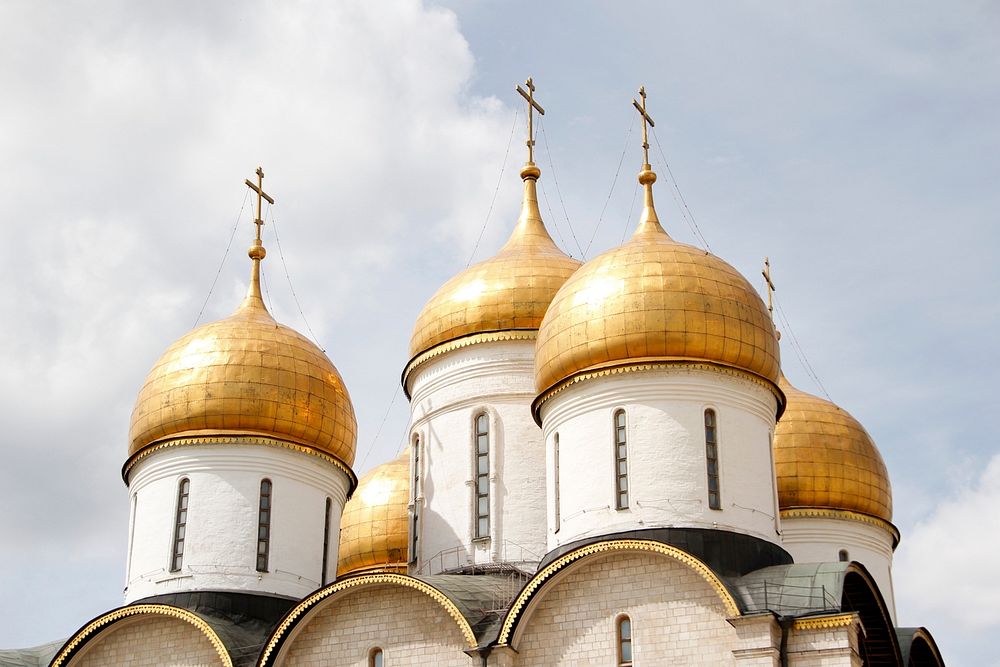 Dormition Cathedral in Russia. Free public domain CC0 photo.