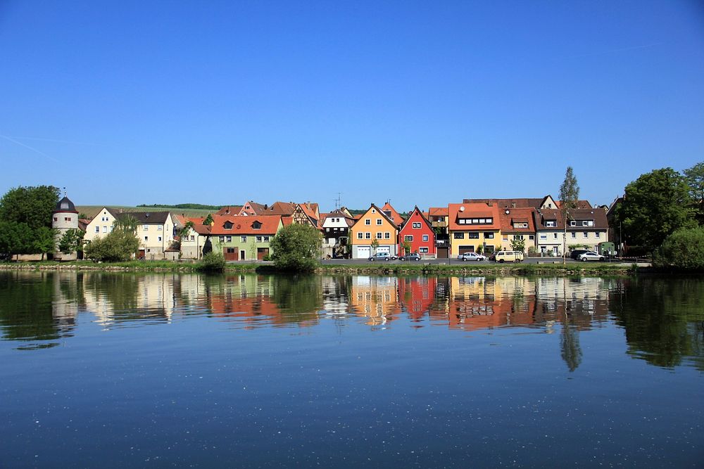 Cute colorful neighborhood in Germany. Free public domain CC0 image.