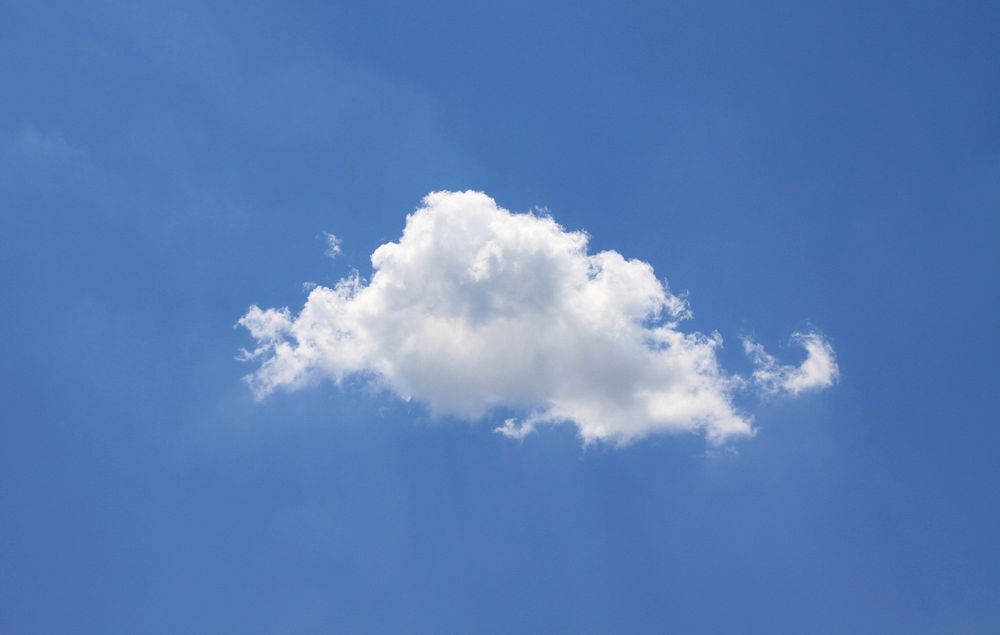 Blue sky and clouds. Free public domain CC0 photo.