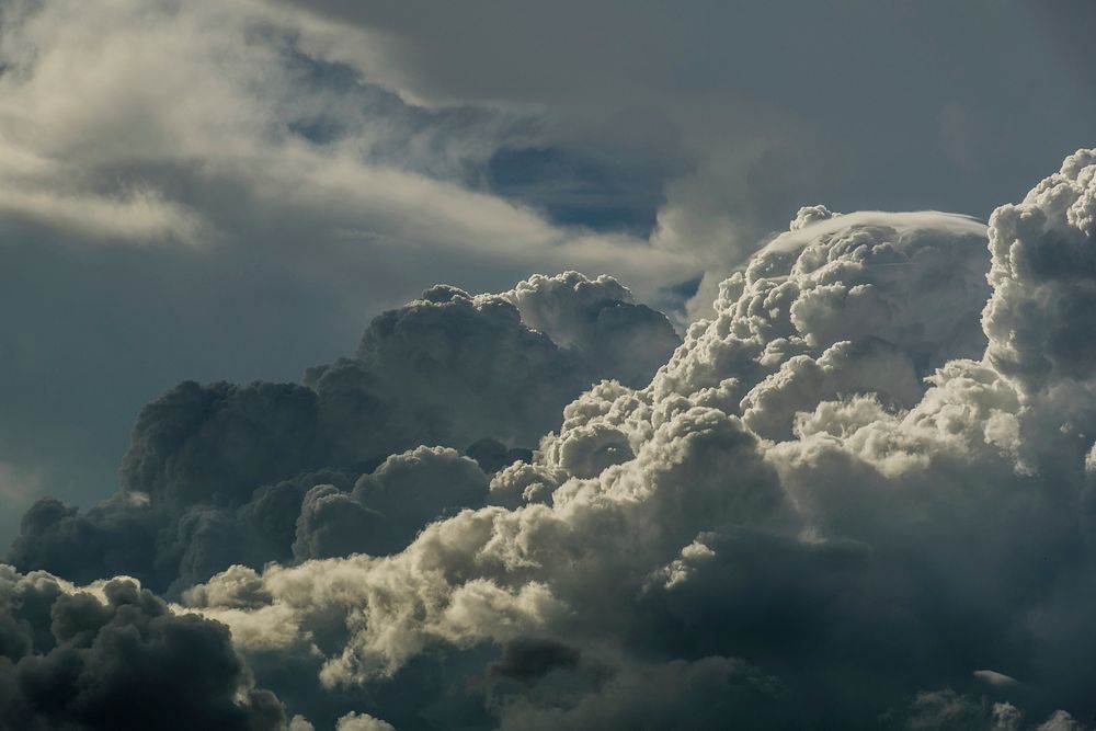 Cloudy stormy sky background. Free public domain CC0 image.