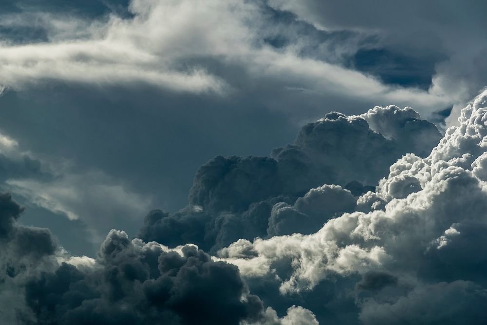 Cloudy stormy sky background. Free public domain CC0 photo.