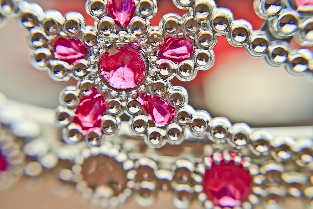 Cute pink kids flower jewelry. Free public domain CC0 image.