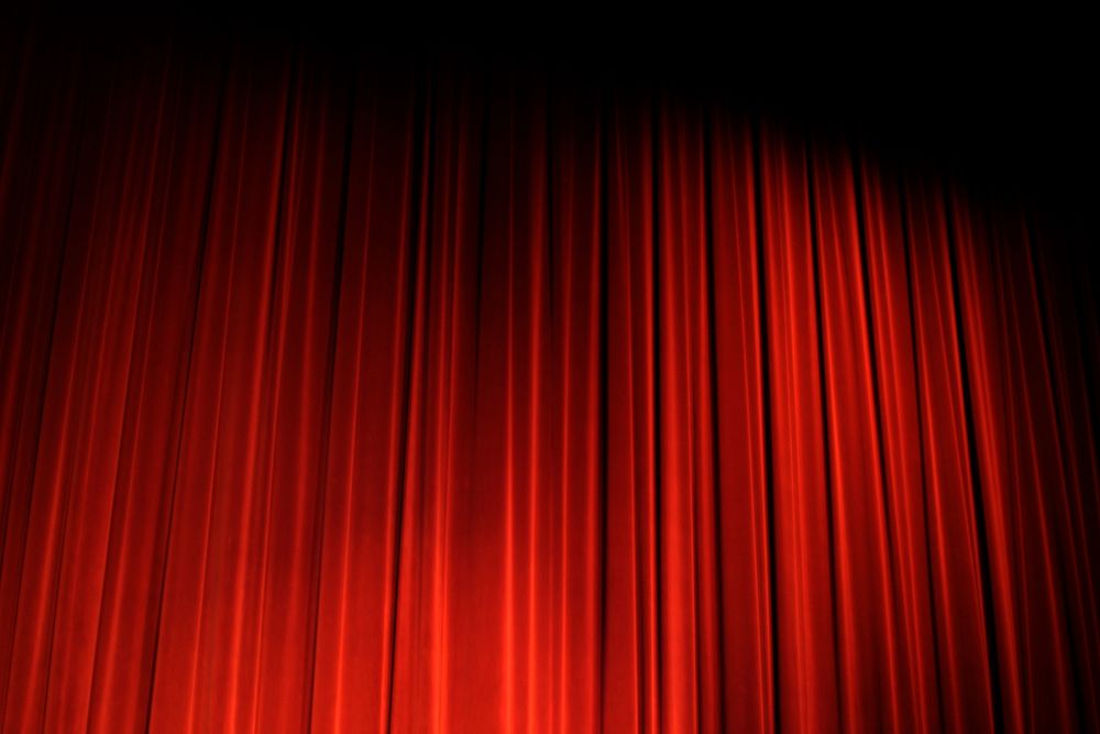 Red curtain. Free public domain CC0 photo.