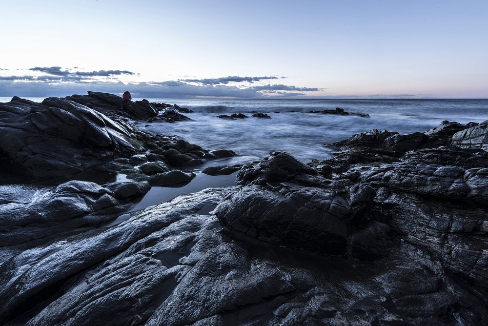 Aesthetic beach landscape. Free public domain CC0 image.