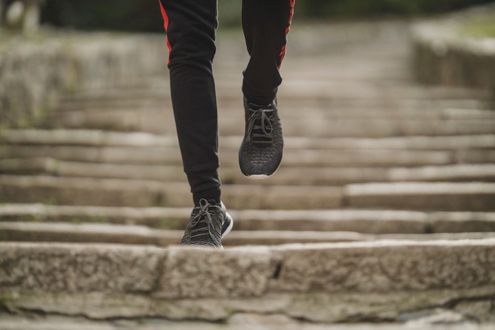 Free person running outdoors image, public domain fitness CC0 photo.