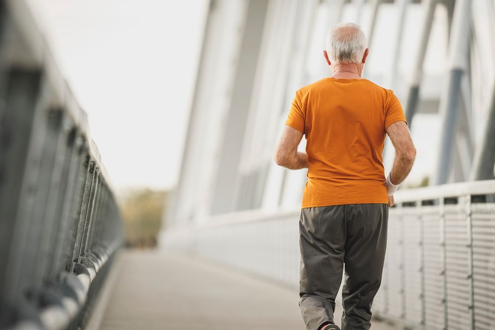 Free person running outdoors image, public domain fitness CC0 photo.