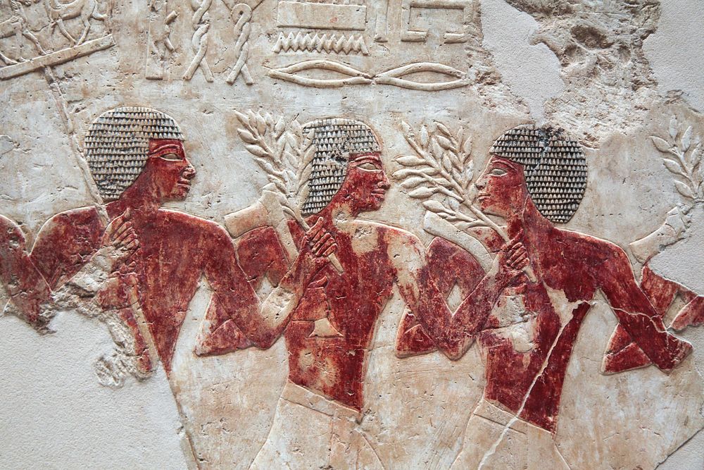Historical Egyptian painting. Free public domain CC0 image.