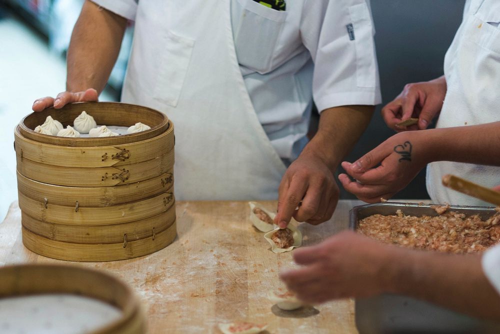 Free dumpling preparation photo, public domain food CC0 image.