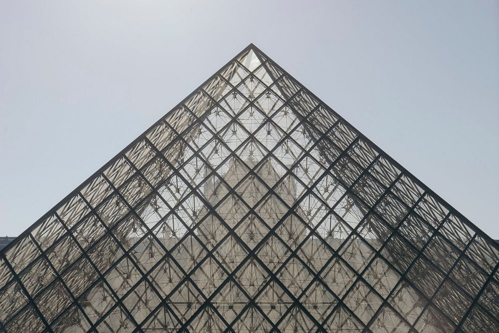 Free Louvre Pyramid, Paris, France image, public domain
