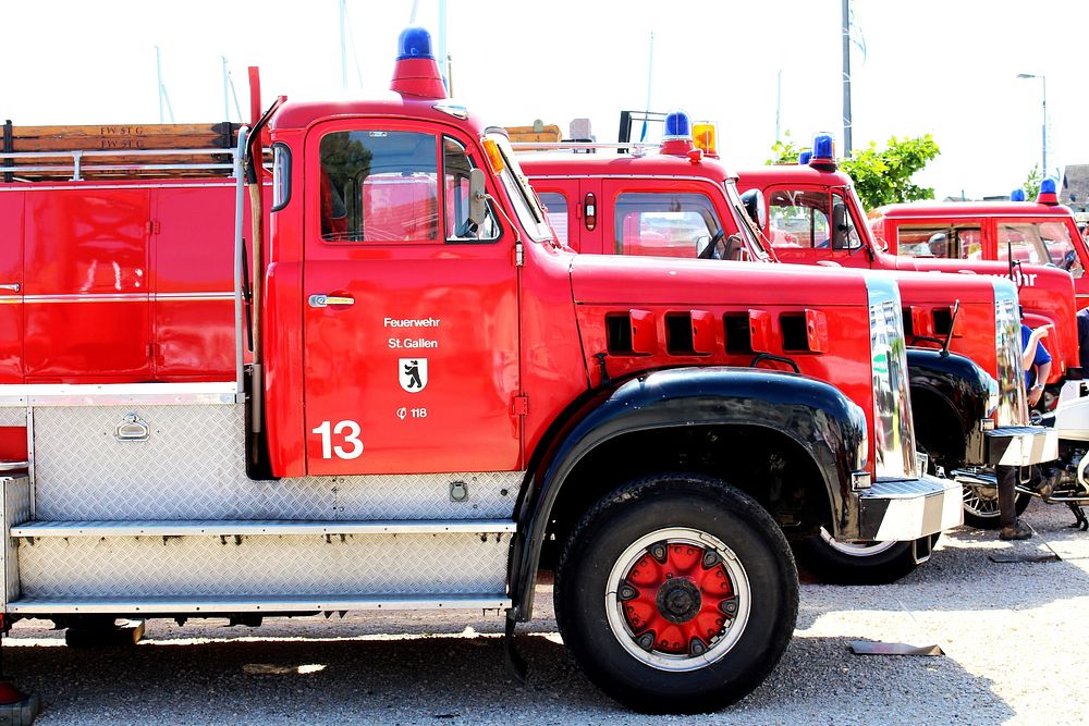 Fire truck, rescue operations. Free public domain CC0 photo.