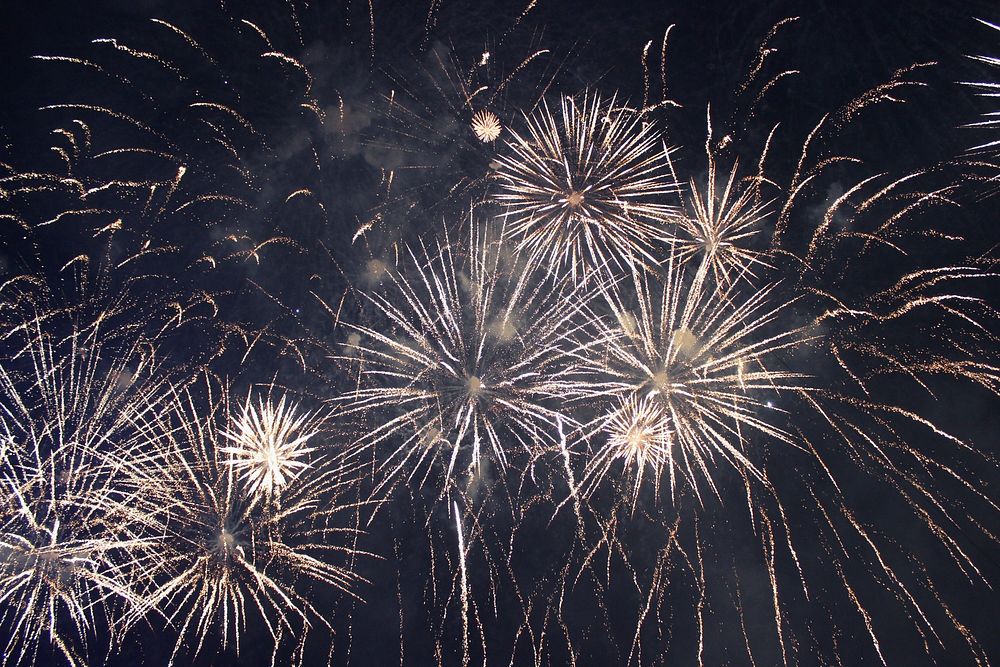 Fireworks, New Year, celebration. Free public domain CC0 photo.