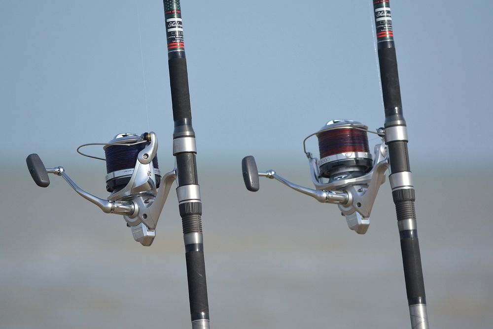 Fishing rod handle close up. Free public domain CC0 photo.