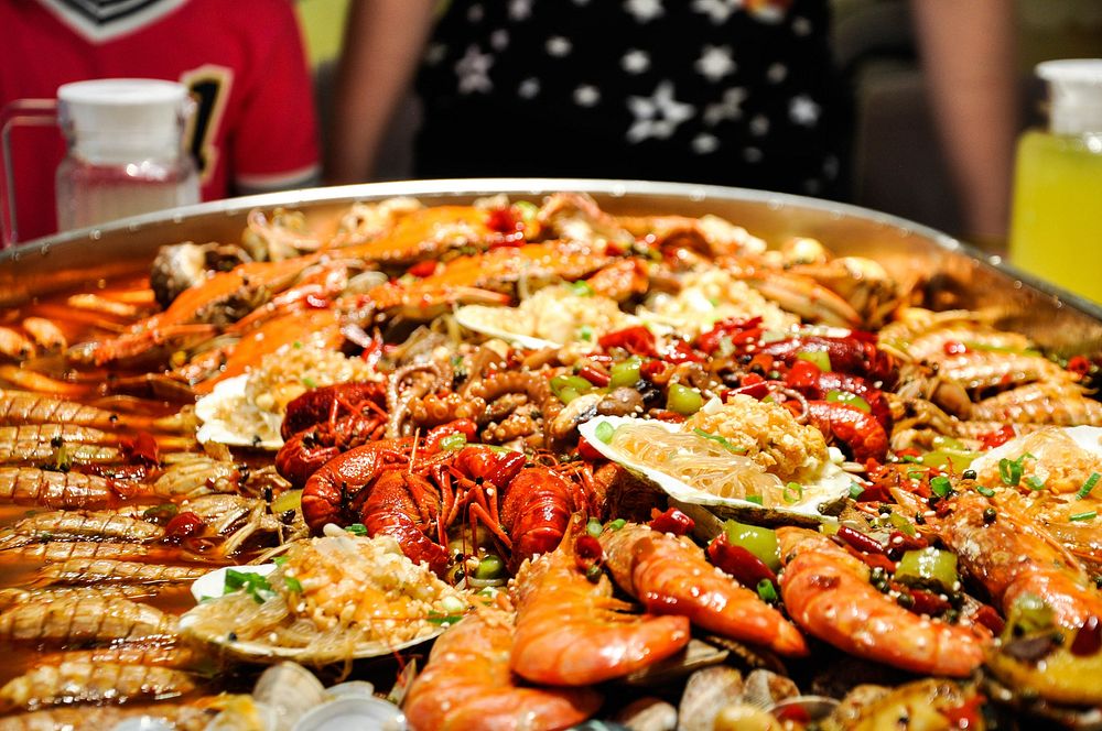 Paella, Spanish food. Free public domain CC0 photo.