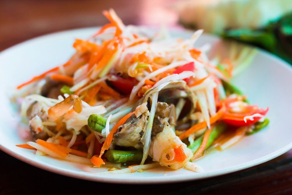 Spicy Thai food, Asian cuisine. Free public domain CC0 photo