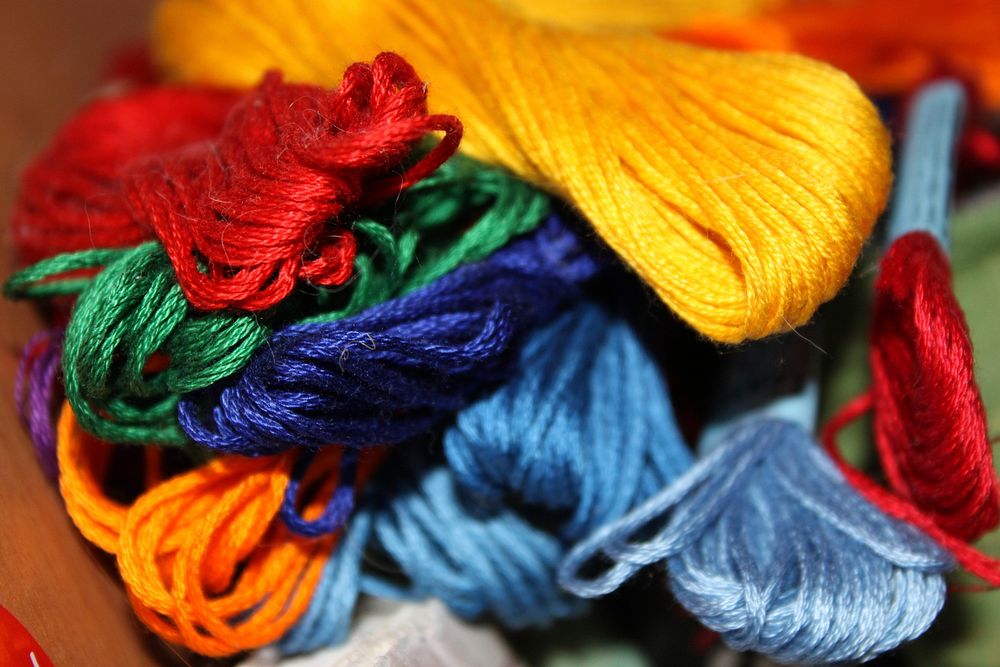 Colorful yarn. Free public domain CC0 photo.