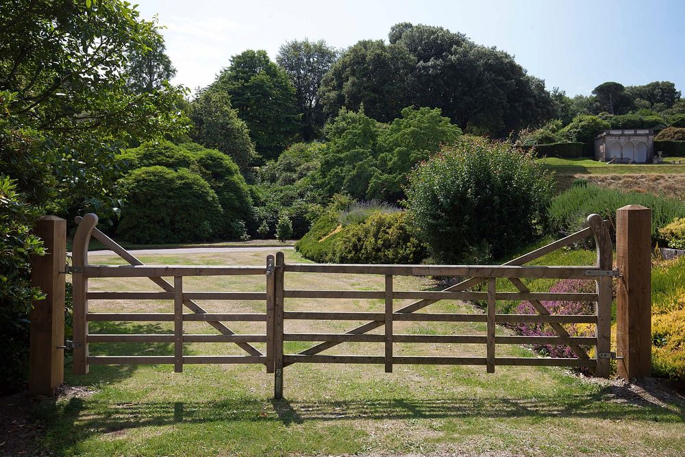 Wooden fence, countryside landscape. Free public domain CC0 photo.