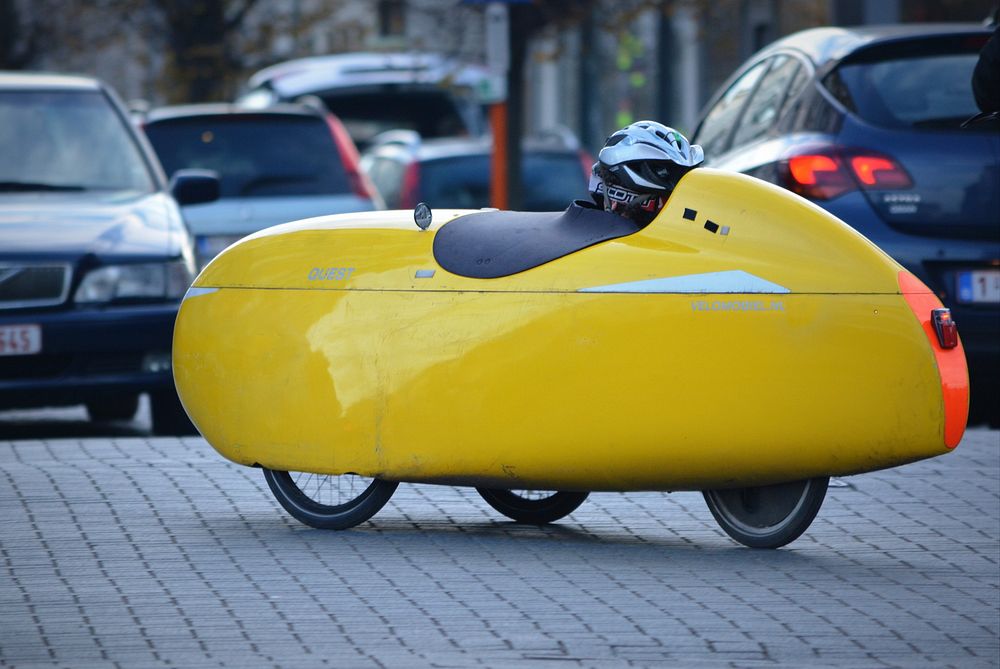 Velomobile. Free public domain CC0 photo.