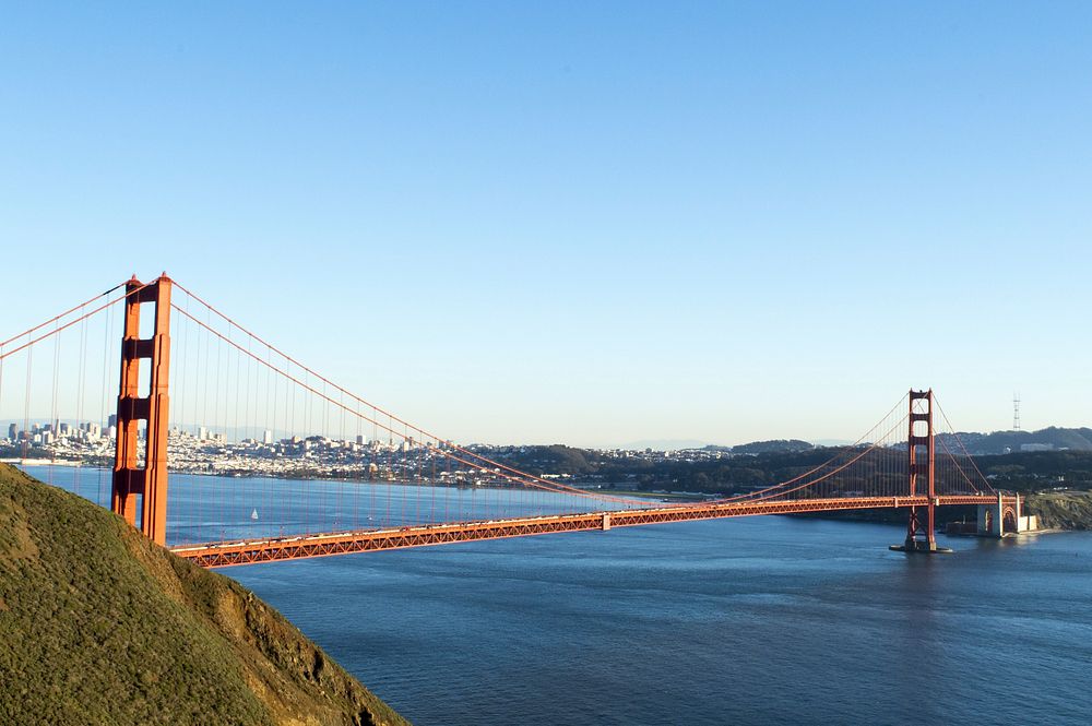 Golden gate bridge scenery. Free public domain CC0 photo.