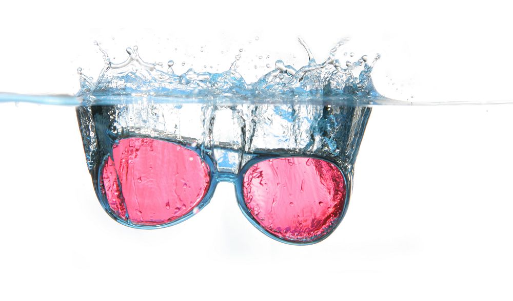 Glasses into the water. Free public domain CC0 image.