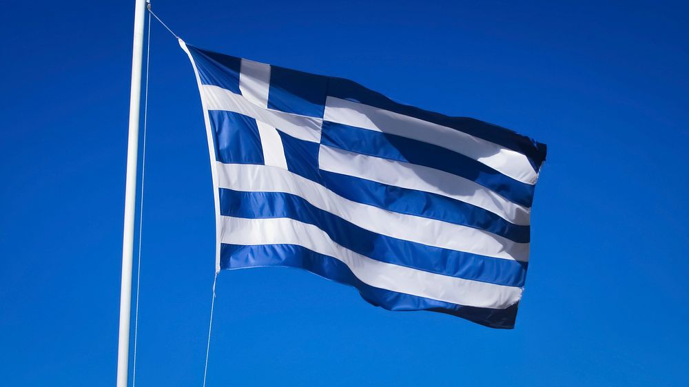 Greece flag, national banner. Free public domain CC0 photo.