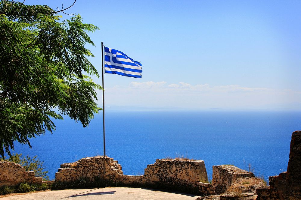 Greece flag, national banner. Free public domain CC0 photo.