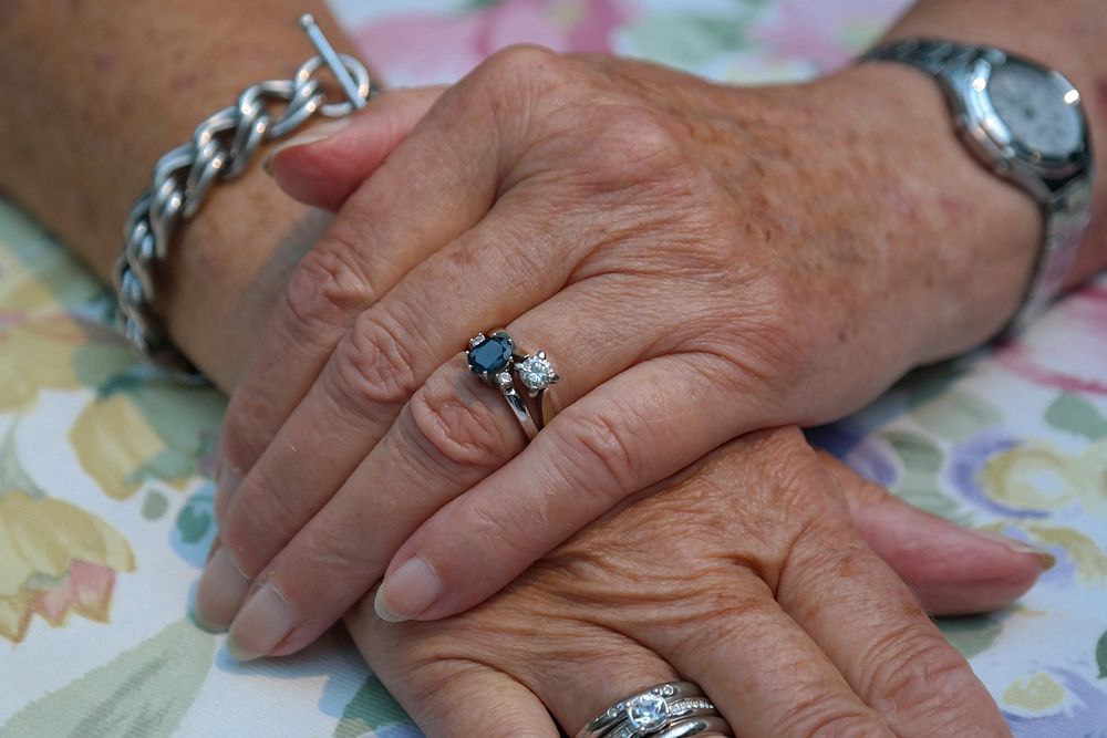 Senior woman hands, close up. Free public domain CC0 photo.