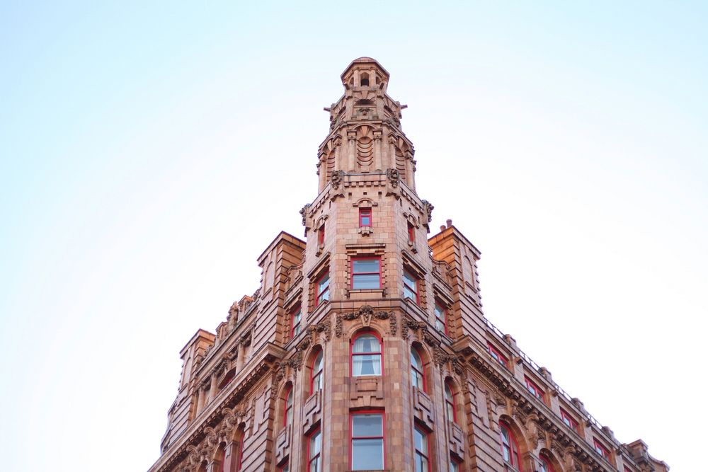 Red brick stone building. Free public domain CC0 photo.