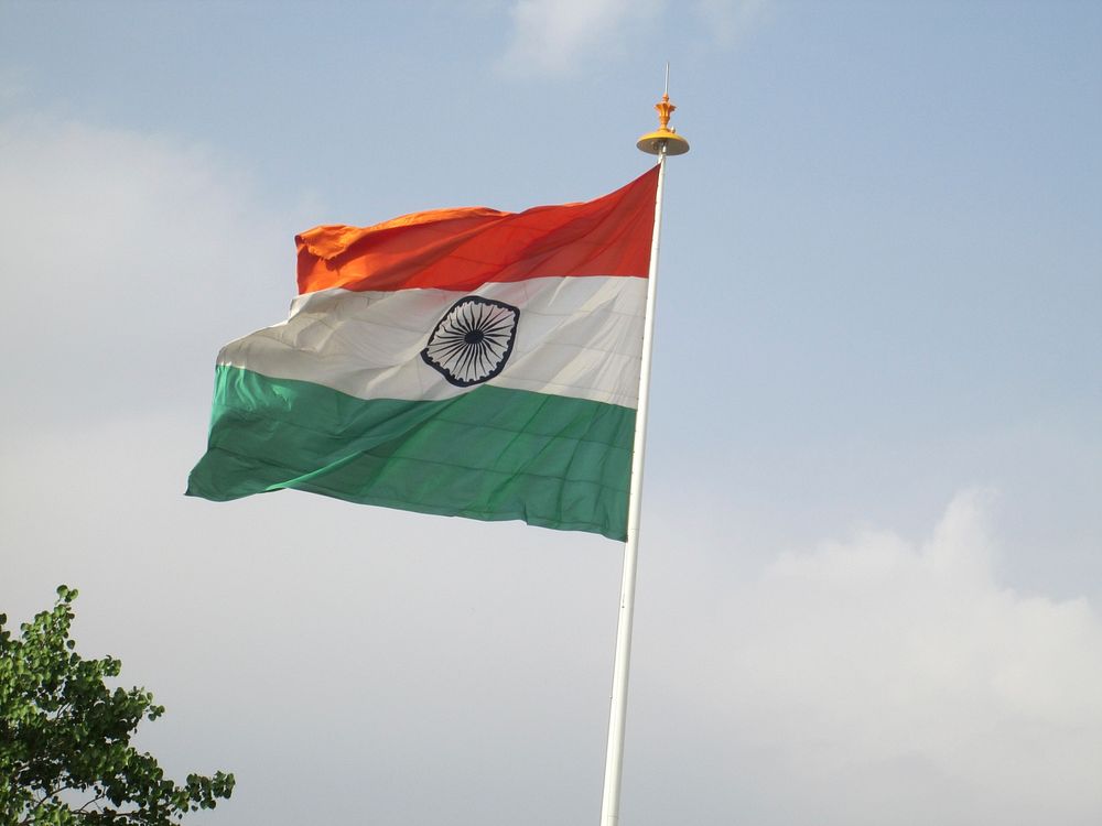 Indian flag. Free public domain CC0 image.