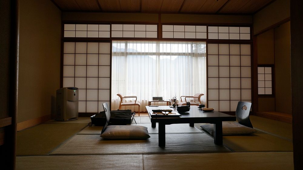 Japanese tatami mat room. Free public domain CC0 photo.