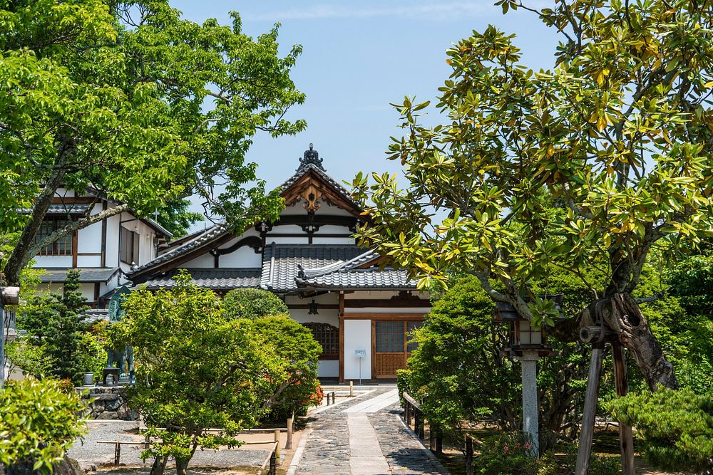 Arashiyama temple in Kyoto. Free public domain CC0 photo.