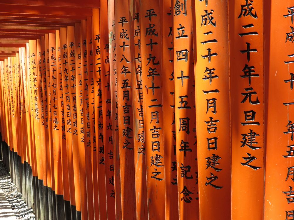 Fushimi Inari shrine, background photo. Free public domain CC0 image.