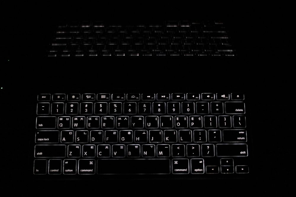 Dark keyboard closeup. Free public domain CC0 photo.