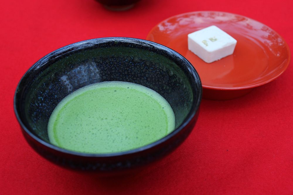 Green matcha & tofu. Free public domain CC0 photo
