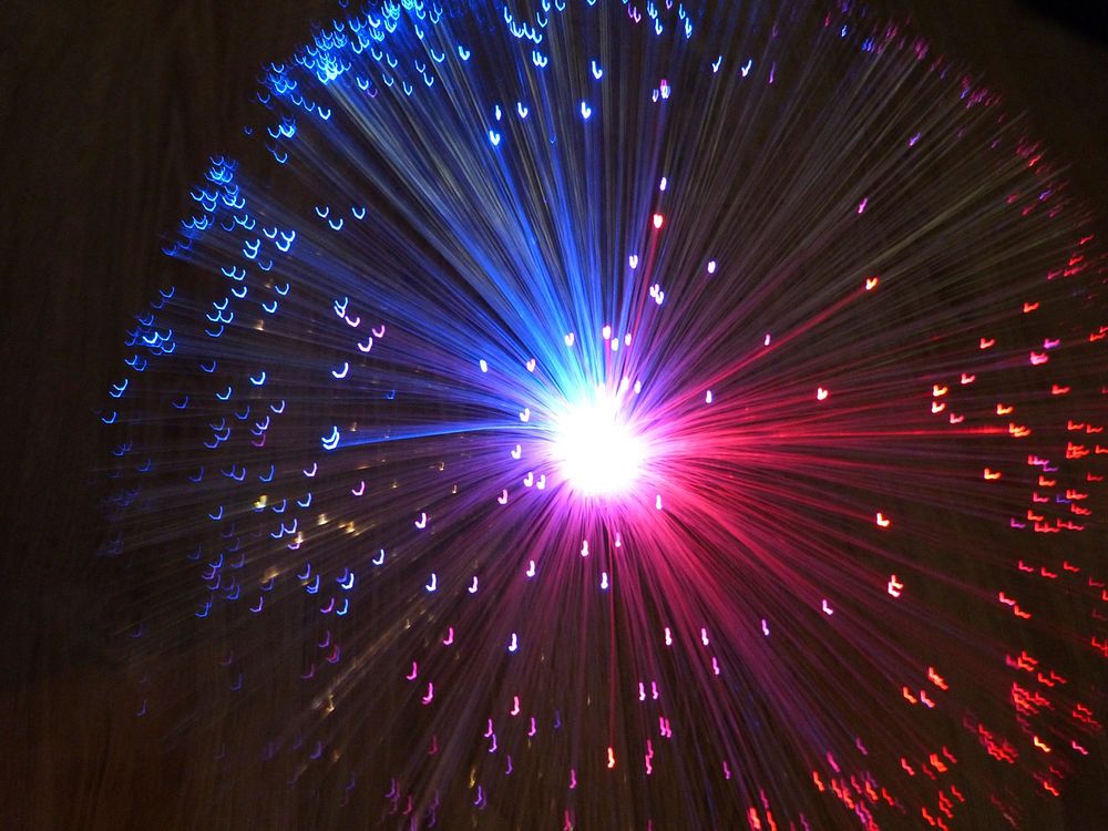 Beautiful colorful lightning spark. Free public domain CC0 image