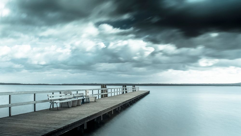 Boardwalk to the ocean. Free public domain CC0 image.