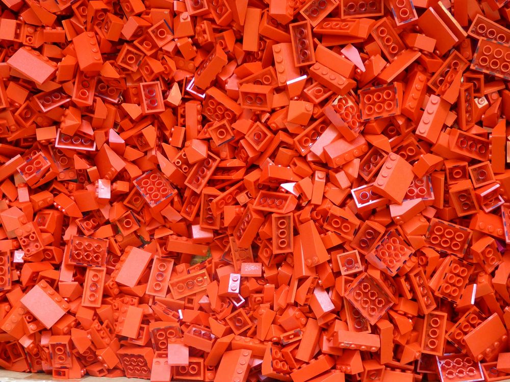 Red lego background. Free public domain CC0 photo.