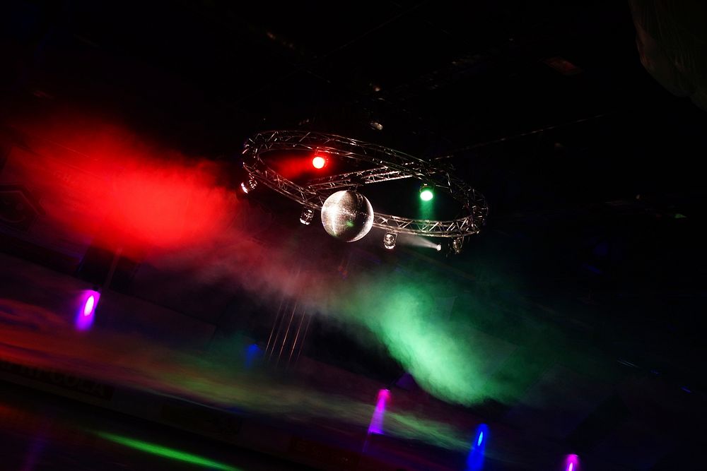 Disco ball in the dark. Free public domain CC0 photo.