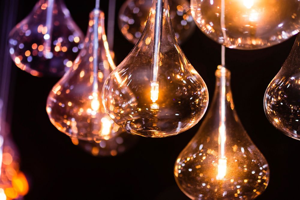 Light bulbs, background photo. Free public domain CC0 image.