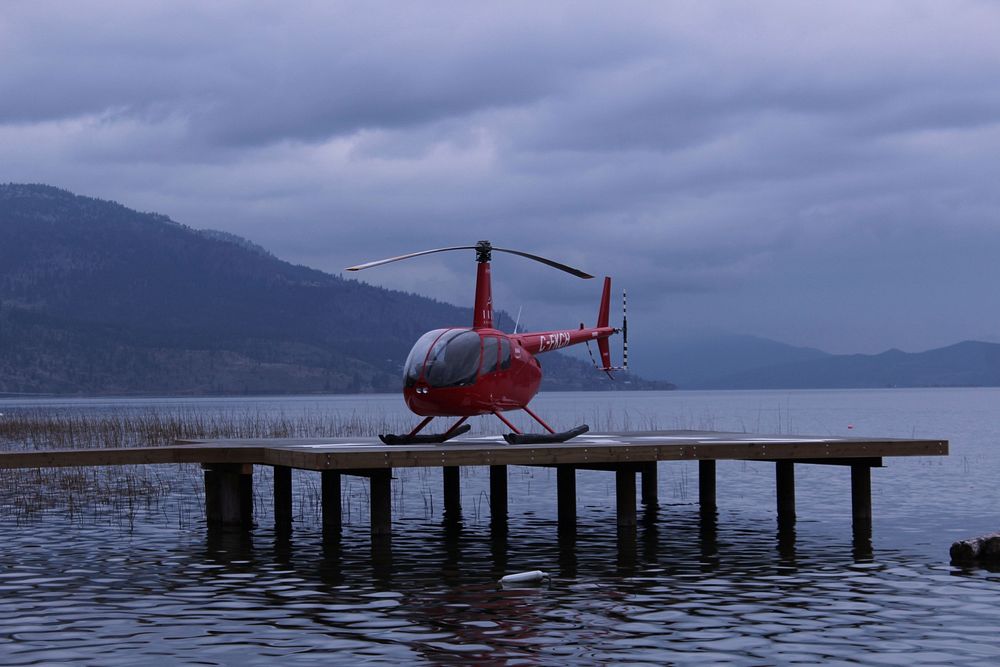 Helicopter landing. Free public domain CC0 photo.