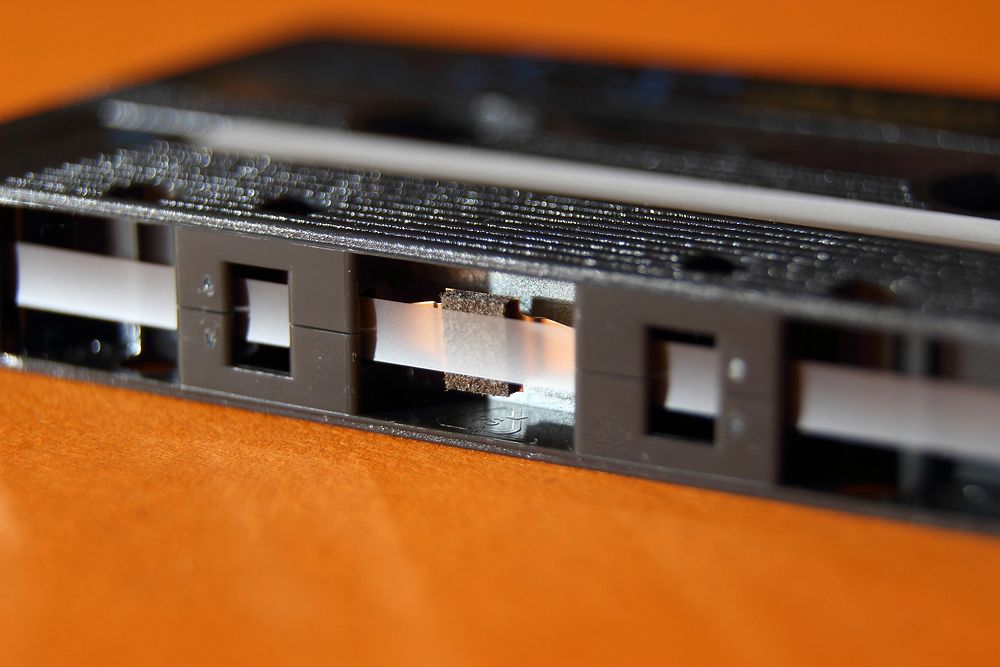 Black cassette. Free public domain CC0 photo.