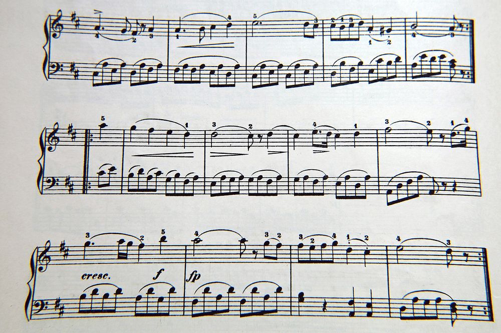 Music sheet background. Free public domain CC0 photo.