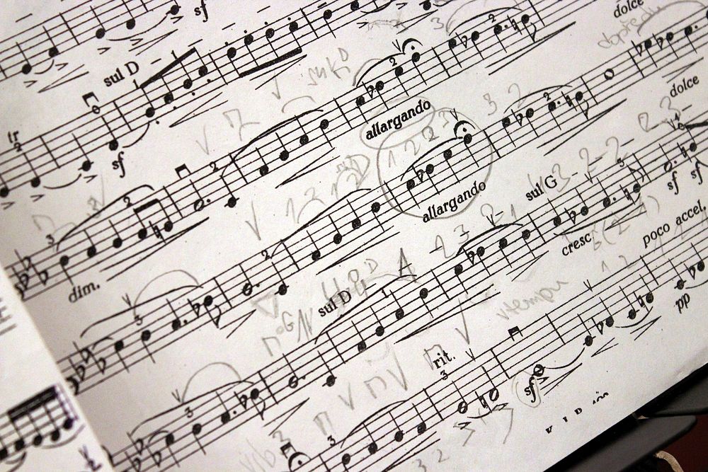 Music sheet background. Free public domain CC0 photo.